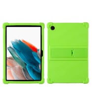 Ally SM Galaxy Tab A8 2021 10.5 (X200-X205) Kılıf Standlı Silikon Kılıf (Yeşil)