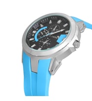 Polo Air Kauçuk Kordon Metal Kasa Erkek Kol Saati PL-0974Ex (Mavi-Gümüş)