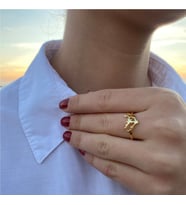 Kişiye Özel 925 Ayar Gümüş Burç Takım Yıldızı Yüzük (Gold)