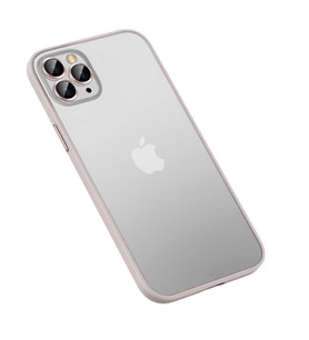 iPhone 12 Pro Max Kılıf Retro Kamera Lens Korumalı Renkli Lüx Mat Kapak (Rose)
