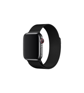BİPOWER Apple Watch 38-40mm KRD1 Metal Hasır Kordon (Siyah)