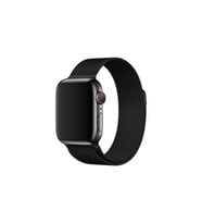 BİPOWER Apple Watch 38-40mm KRD1 Metal Hasır Kordon (Siyah)