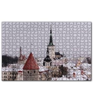 Cakapuzzle Karla Kaplı Çatılar  Puzzle Yapboz MDF (Ahşap) (255 Parça)