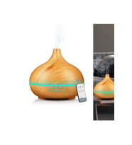 Aroma Difüzör Gece Işığı 7 Led Nemlendirici Kumandalı Buhar Makinesi 550 ml (KAHVE)
