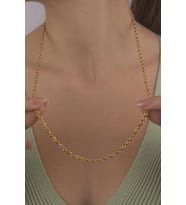 14 Ayar Altın Burgu Halat Kolye 3.30 mm (Beyaz)