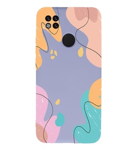 PrintiFy Xiaomi Redmi 10a Uyumlu Lansman Kılıf Karışık Renkler Tasarımlı İçi Kadife Kapak (Lila)