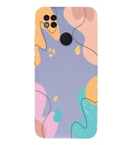 PrintiFy Xiaomi Redmi 10a Uyumlu Lansman Kılıf Karışık Renkler Tasarımlı İçi Kadife Kapak (Lila)