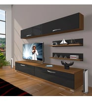 Decoraktiv Eko 5 Slm Std Tv Ünitesi Tv Sehpası (Siyah - Ceviz)