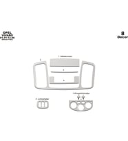 Meriç® Opel Vivaro-Traffic Ön Torpido Kaplama Maun 8 Parça 2001-2006 (Alüminyum)