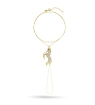 925 Ayar Gümüş Şahlanan At Şahmeran (Gold)