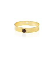 Kadir Jewellery 22 Ayar Altın Kaplama El İşçiliği Zirkon Taşlı Kadın Kelepçe Bilezik (Kahverengi)