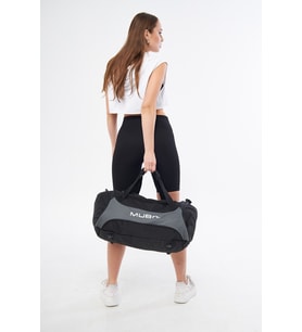 MUBO Orijinal Unisex 3 Bölmeli Önü Fermuarlı Uzun Askılı Geniş Hacimli Seyahat Fitness Spor Çantası 041 (Gri)