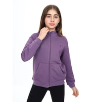 Toontoy Kız Çocuk Nakışlı Hırka (Mor)
