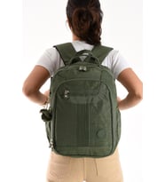 Unisex Sırt Çantası 40*30 Cm Okul Çantası Günlük Spor Çantası Klinkır Kumaş Hafif Çok Cepli Su İtici (Yeşil)