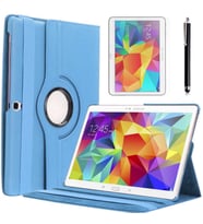 Galaxy Tab 4 10.1 T530 Zore Dönebilen Standlı Tablet Kılıfı (Mavi)