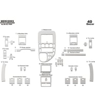 Meriç® Mercedes Vito Caravan Ön Torpido Kaplama Maun 40 P. 1996-1999 (Alüminyum)