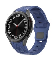 Galaxy Waych 5 44mm KRD-116 20mm Futbol Desenli Spor Tasarımlı Silikon Kordon (Lacivert)