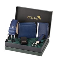Polo Air Kemer Cüzdan Kartlık Anahtarlık Benzinli Polo Air Çakmak Hediyelik Kombin CHM-12 (Lacivert)