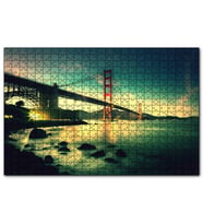 Cakapuzzle  Golden Gate Köprüsü Dijital Art  Puzzle Yapboz MDF (Ahşap) (500 Parça)