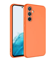 Samsung Galaxy A24 Kılıf Kamera Korumalı iÇi Süet Dokulu Lansman Tipi Silikon (Turuncu)