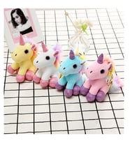 Sevimli Unicorn Peluş Anahtarlık (Mor)