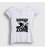 Presmono Kadın Sarı Danger Zone Sterling Archer T-Shirt 299500tt (Beyaz)