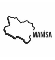 Manisa Harita Araba Sticker siyah 18x10 CM (Siyah)