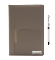 İsme Özel Cepli Defter ve Kalem Seti - Renk Seçenekli (Vizon)