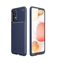 Galaxy A32 4G Kılıf Zore Negro Karbon Tasarım Silikon Kılıf (Lacivert)