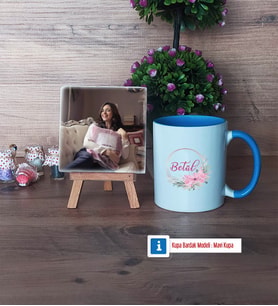 İsme Özel İsim Yazılı Fotoğraflı Dekoratif Taş, Kupa Bardak Beyaz Hediye (Model 4)