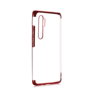 Xiaomi Mi Note 10 Lite Kılıf Zore Dört Köşeli Lazer Silikon Kılıf (Kırmızı)