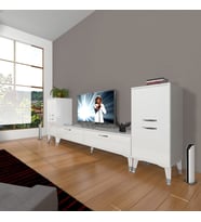 Decoraktiv Eko ON2 Slm Std Silver Tv Ünitesi Tv Sehpası (Beyaz)
