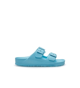 Unisex Terlik Çift Bantlı Tokalı Ayarlanabilir Hafif Esnek Yumuşak Sandalet 133 (Turkuaz)