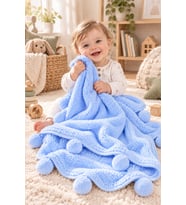 Pabteks Bebek/Çocuk Battaniyesi (Mavi)