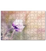 Cakapuzzle Eflatun Rengi Çiçek ve Su Damlaları Puzzle Yapboz MDF (Ahşap) (500 Parça)