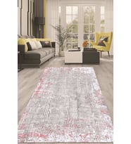 Dijital Kaymaz Taban Yıkanabilir Modern Renkli Salon Halısı Mutfak Halısı Yolluk ND-HT-112 (Pembe)