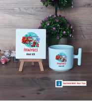 İtfaiyeci Dekoratif Taş, Kupa Bardak Kırmızı Hediye (Model 11)