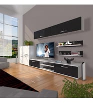 Decoraktiv Eko 6y Mdf Dvd Tv Ünitesi Tv Sehpası (Beyaz-Siyah)