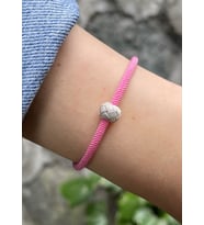 Gümüş Kazaziye Top Detaylı Açık Mavi Bileklik : Pembe - 19 cm : Siyah - 17 cm : Turkuaz - 20 cm : Pembe - 18 cm : Siyah - 20 cm : Turkuaz - 19 cm (Pembe)
