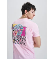 Beginning Composition Erkek Nakış T-Shirt (Pembe)