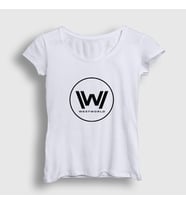 Presmono Kadın Sarı Logo Westworld T-Shirt 223500tt (Beyaz)