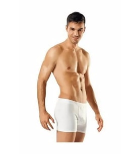 Tutku 6 Adet Siyah Renk Likralı Boxer (Beyaz)