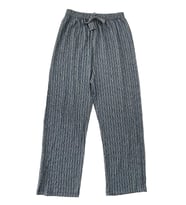 Kadın Yumuşak Dokulu Pamuklu Beli Lastikli Bol Paça Oversize Eşofman Pijama Altı (Siyah)