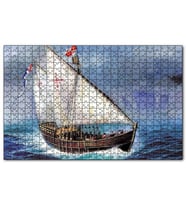 Cakapuzzle Amerika'yı Keşfeden Colomb'un Yelkenlisi Puzzle Yapboz MDF (Ahşap) (500 Parça)