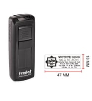 TRODAT 9512 CEP KAŞE - İSİM YAZILI KALEM HEDİYELİ (Siyah)