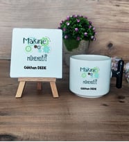 Makine Mühendisi Hediye Seti Kupa Bardak T Kulplu ve Dekoratif Taş Mühendisler Günü Hediyesi (Model 6)