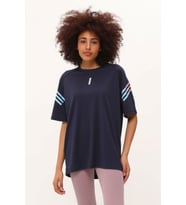 Store Kadın Spor Tişört Baskılı Fitness, Antrenman Fit (Lacivert)