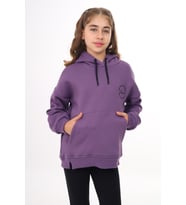 Toontoy Kız Çocuk Baskılı Sweatshirt (Mor)