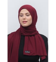 Tesettür Penye Şal Düz (Koyu Bordo)