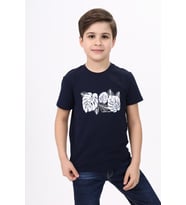 Toontoy Erkek Çocuk Baskılı Tişört (Lacivert)